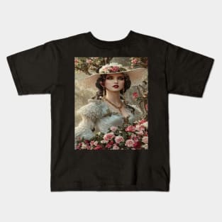 Lady Bathory ornate portrait of a 19th century lady Kids T-Shirt